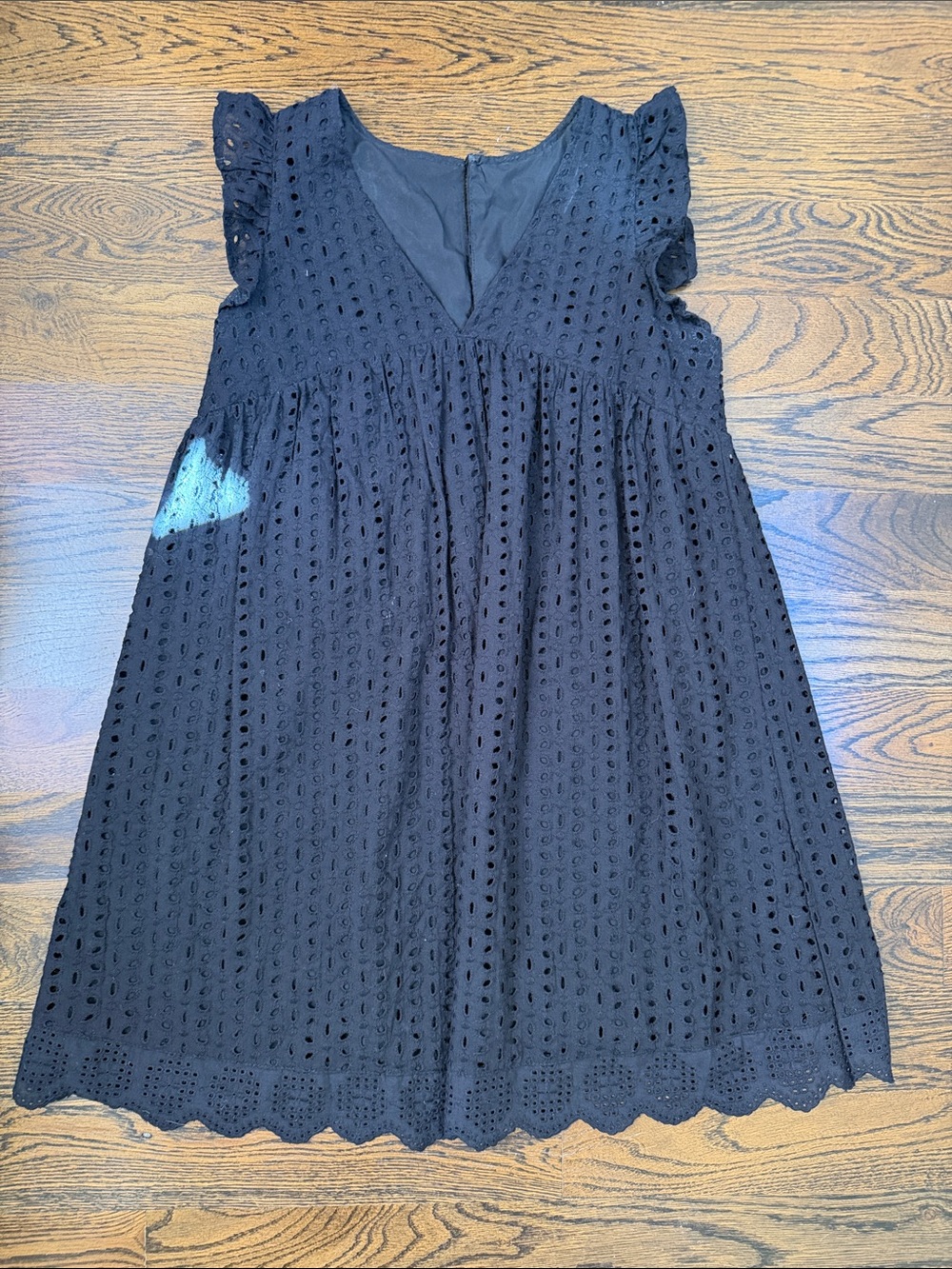 Brand Unknown Black Eyelet Mini Dress Size Small